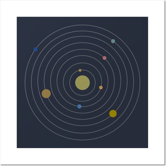 Cool Solar System Astronomy T-Shirt Wall Art by happinessinatee